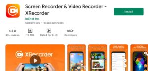 in shoot mobile screen recorder app