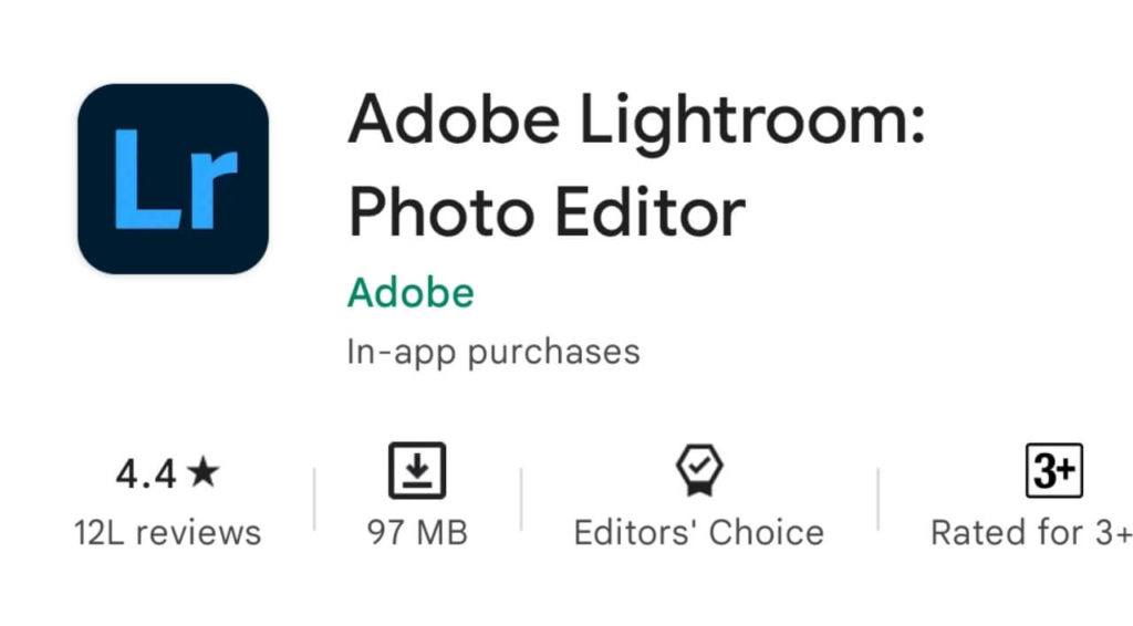 Adobe lightroom photo banane wala apps