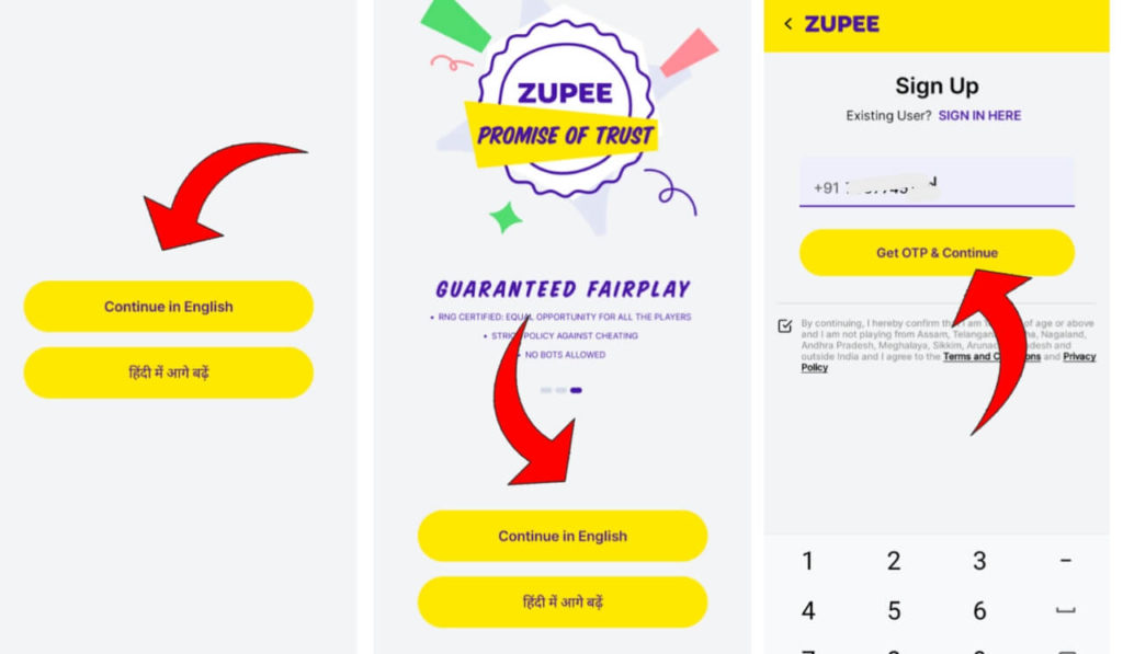 How To Sign Up in Zupee Gold App