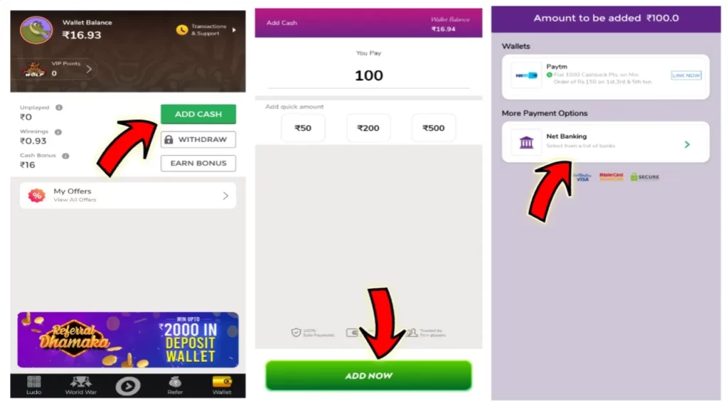 How to add money in winzo app