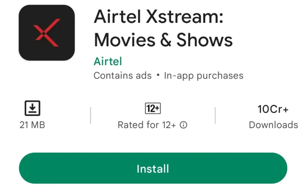 Airtel Xstream Movie Dekhne Wala App