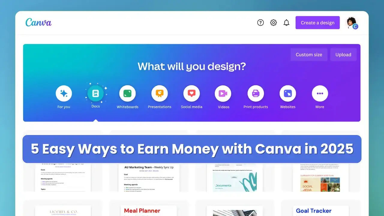 5 Easy Ways to Earn Money with Canva in 2025