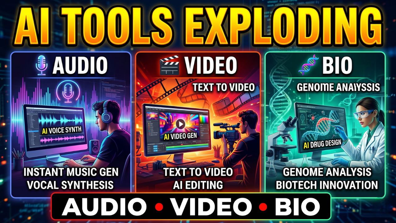 New Tools in Audio, Video Editing, and Biotech